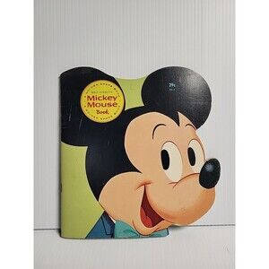 Vintage Walt Disney Mickey Mouse Book 1965 Golden Shape Book